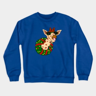 Christmas giraffe Crewneck Sweatshirt